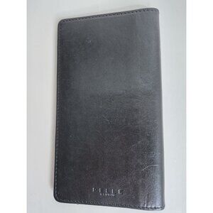 Pelle  Studio Faux Leather Checkbook Wallet Organizer Black